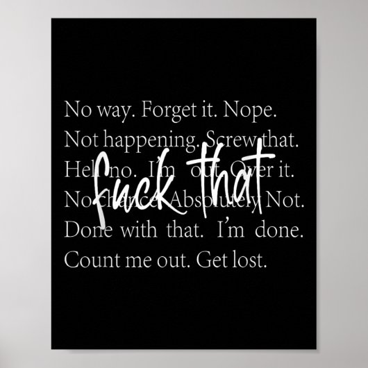 Grappig sarcastisch citaat Shirt met herhaalde man Poster (Voorkant)