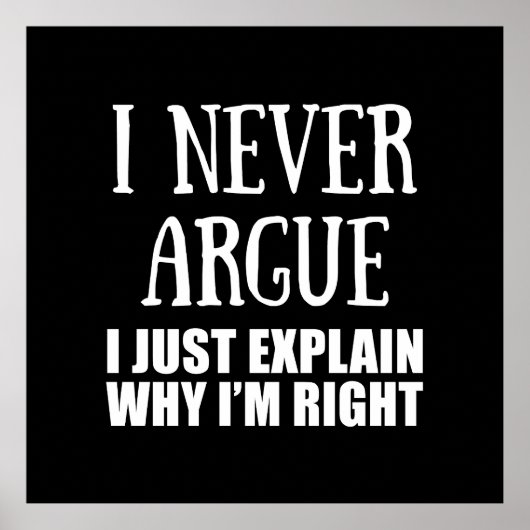 Grappig sarcastisch citaat volwassen humor sarcasm poster (Voorkant)