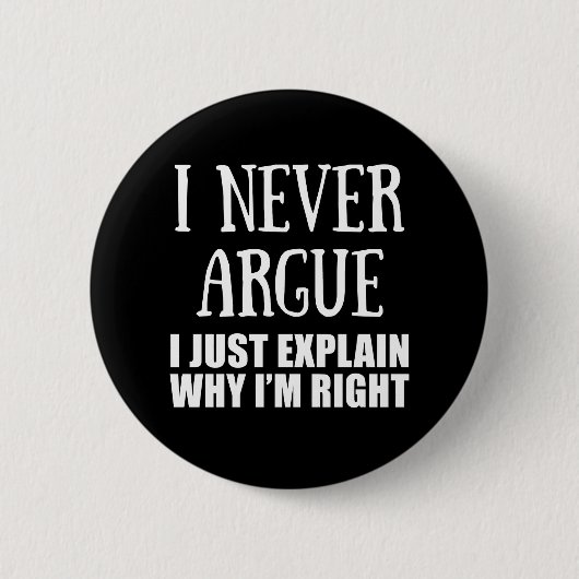 Grappig sarcastisch citaat volwassen humor sarcasm ronde button 5,7 cm (Voorkant)