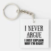 Grappig sarcastisch citaat volwassen humor sarcasm sleutelhanger (voorkant)