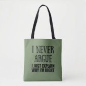 Grappig sarcastisch citaat volwassen humor sarcasm tote bag (Voorkant)