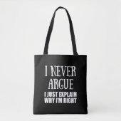 Grappig sarcastisch citaat volwassen humor sarcasm tote bag (Voorkant)