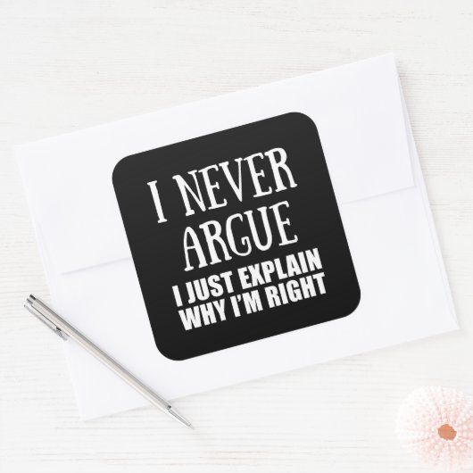 Grappig sarcastisch citaat volwassen humor sarcasm vierkante sticker (Envelop)