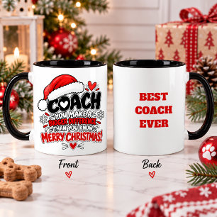 Grappig sarcastisch coach Kerst cadeau Mok