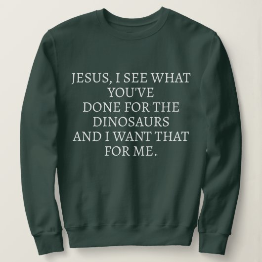 GRAPPIG SARCASTISCH COOLE TEKST JESUS IK WEET WAT  TRUI (Design voorkant)