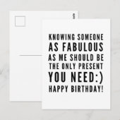 Grappig sarcastisch gefeliciteerd vriendje briefkaart (Voorkant / Achterkant)