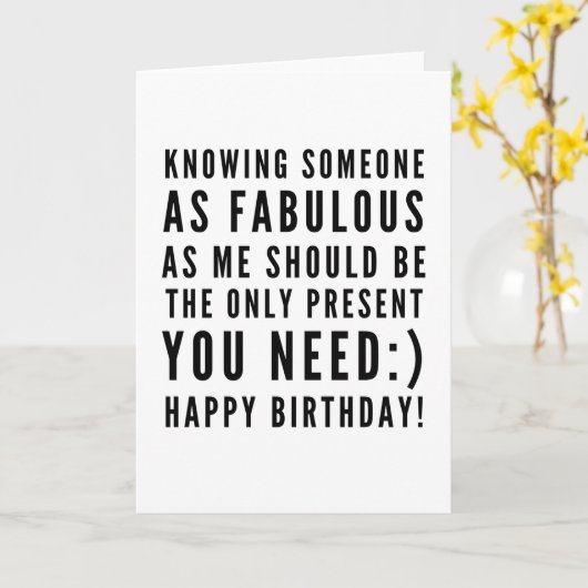 Grappig sarcastisch gefeliciteerd vriendje kaart (Gele Bloem)