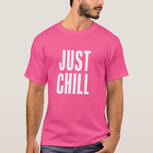 GRAPPIG SARCASTISCH GEWOON CHILL Eenvoudig Schatti T-shirt (Voorkant)