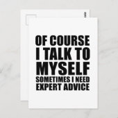 Grappig sarcastisch gezegde Volwassenenhumor sarca Briefkaart (Voorkant / Achterkant)