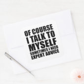 Grappig sarcastisch gezegde Volwassenenhumor sarca Vierkante Sticker (Envelop)