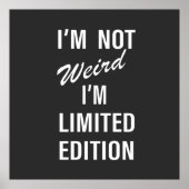 Grappig sarcastisch gezegden wit lettertype poster (Voorkant)