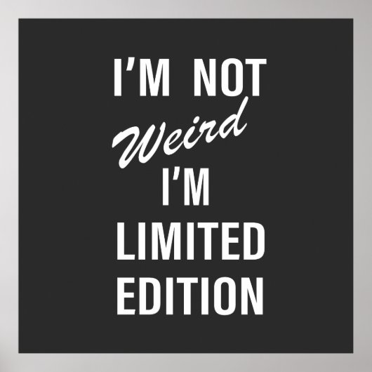 Grappig sarcastisch gezegden wit lettertype poster (Voorkant)