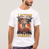 Grappig Sarcastisch Humor Quote idee, Lactose Tole T-shirt (Voorkant)