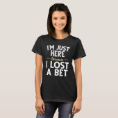 Grappig sarcastisch humoristisch hier, gewoon omda t-shirt (Voorkant volledig)