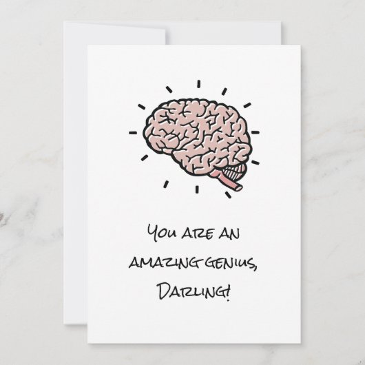 Grappig sarcastisch JE BENT EEN GENIALE custom Val Feestdagenkaart (Voorkant)