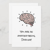 Grappig sarcastisch JE BENT EEN GENIALE custom Val Feestdagenkaart (Voorkant / Achterkant)