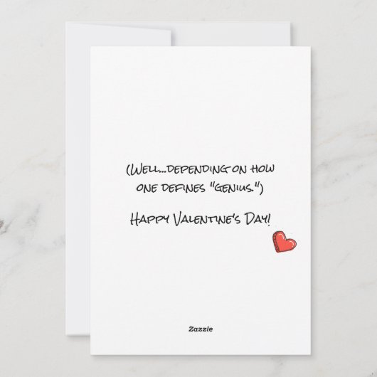 Grappig sarcastisch JE BENT EEN GENIALE custom Val Feestdagenkaart (Achterkant)