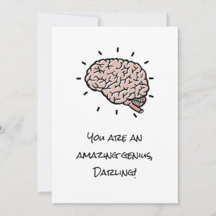 Grappig sarcastisch JE BENT EEN GENIALE custom Val Feestdagenkaart