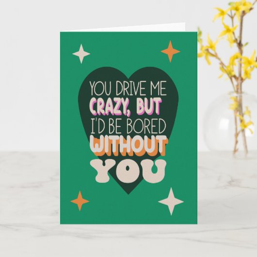 Grappig Sarcastisch Jubileum Echtgenote Retro Kaart (Gele Bloem)