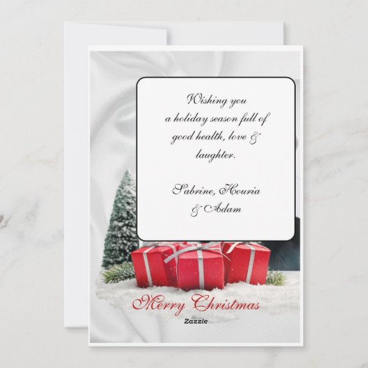 Grappig Sarcastisch Kat Santas Pet Kerstfeest Feestdagenkaart (Achterkant)