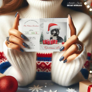 Grappig Sarcastisch Kat Santas Pet Kerstfeest Kaart