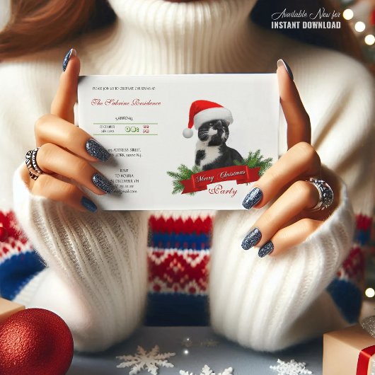 Grappig Sarcastisch Kat Santas Pet Kerstfeest Kaart