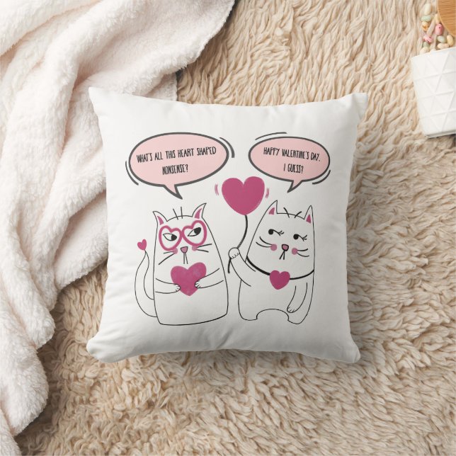 Grappig Sarcastisch Kattenkoppel Aangepaste Valent Kussen (Deken)