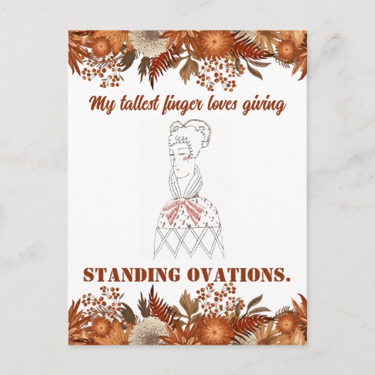  grappig sarcastisch lijn art vrouw briefkaart (Voorkant)