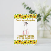 Grappig Sarcastisch Line Art Vrouw Briefkaart (Staand voorkant)