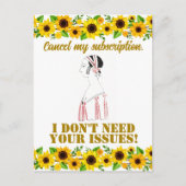 Grappig Sarcastisch Line Art Vrouw Briefkaart (Voorkant)