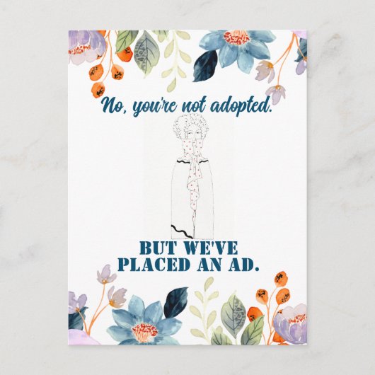 Grappig Sarcastisch Line Art Vrouw Briefkaart (Voorkant)