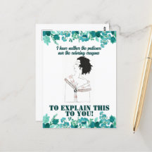  Grappig Sarcastisch Line Art Vrouw Briefkaart