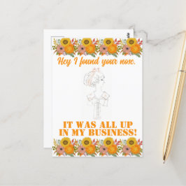  Grappig Sarcastisch Line Art Vrouw Briefkaart