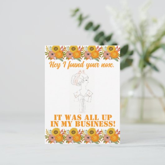  Grappig Sarcastisch Line Art Vrouw Briefkaart (Staand voorkant)