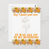 Grappig Sarcastisch Line Art Vrouw Briefkaart (Voorkant / Achterkant)