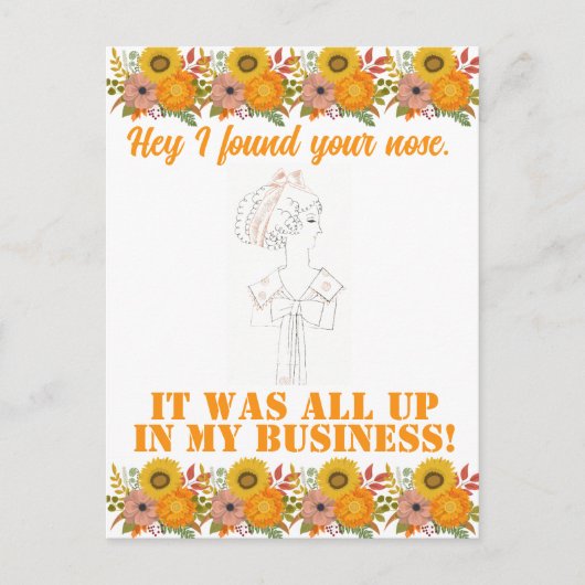 Grappig Sarcastisch Line Art Vrouw Briefkaart (Voorkant)