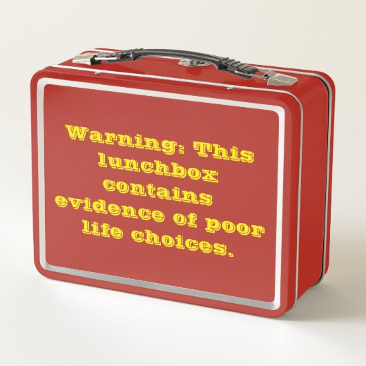 Grappig sarcastisch lunchbox citaat (Achterkant)