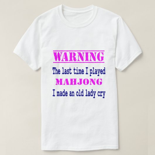 GRAPPIG SARCASTISCH MAHJONG T-SHIRT (Design voorkant)