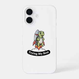 Grappig sarcastisch mijn best doend iPhone 16 hoesje