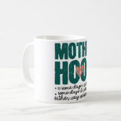 Grappig/sarcastisch moederschap definitie koffiemok (Voorkant links)