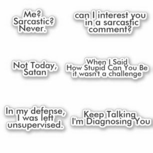 Grappig sarcastisch pakket Humoristisch sarcasme Sticker