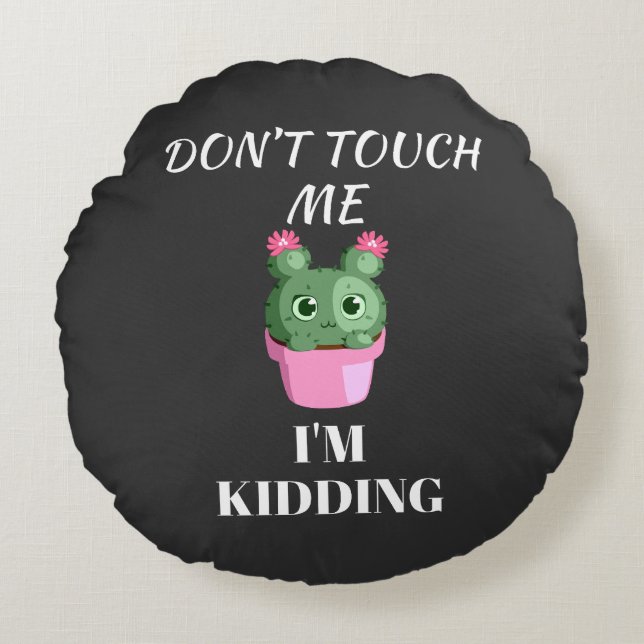 Grappig sarcastisch schattig cool rond kussen (Voorkant)