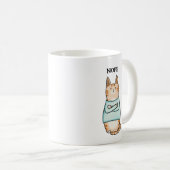 Grappig Sarcastisch Sinaasappel Cat Nope Koffiemok (Voorkant rechts)