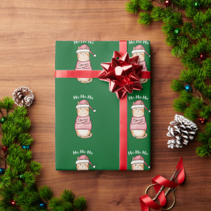Grappig Sarcastisch Sinaasappel Kat Kerstvakantie Cadeaupapier
