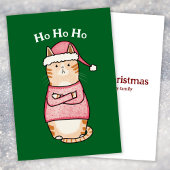 Grappig Sarcastisch Sinaasappel Kattenkerst Feestdagenkaart