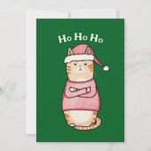 Grappig Sarcastisch Sinaasappel Kattenkerst Feestdagenkaart (Voorkant)