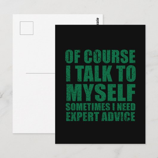 Grappig sarcastisch slogan humor sarcasme briefkaart (Voorkant / Achterkant)