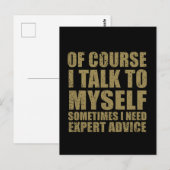 Grappig sarcastisch slogan humor sarcasme briefkaart (Voorkant / Achterkant)