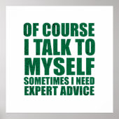 Grappig sarcastisch slogan humor sarcasme poster (Voorkant)