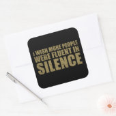 grappig sarcastisch slogan volwassen humor sarcasm vierkante sticker (Envelop)